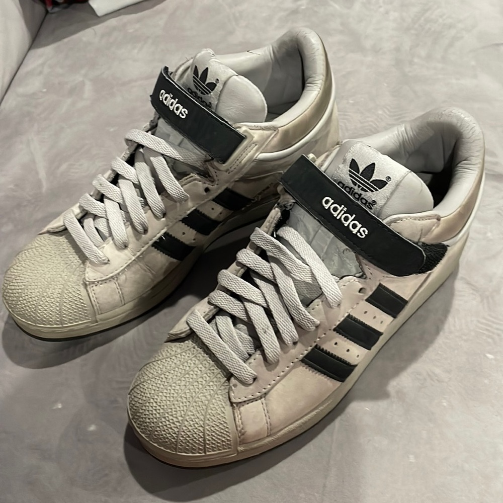 Grey & Navy Adidas Pro Shell with Strap